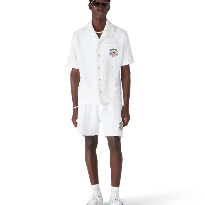 Pantaloncini in spugna bianchi