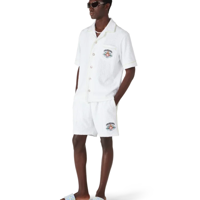 Pantaloncini in spugna bianchi