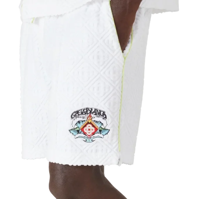 Pantaloncini in spugna bianchi