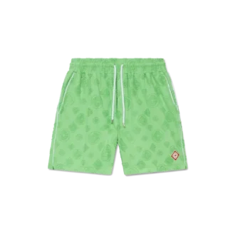 Pantaloncini in spugna con monogramma