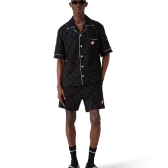 Pantaloncini in spugna con monogramma