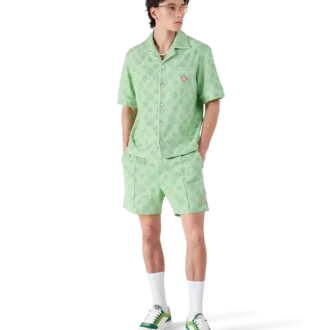 Pantaloncini in spugna con monogramma