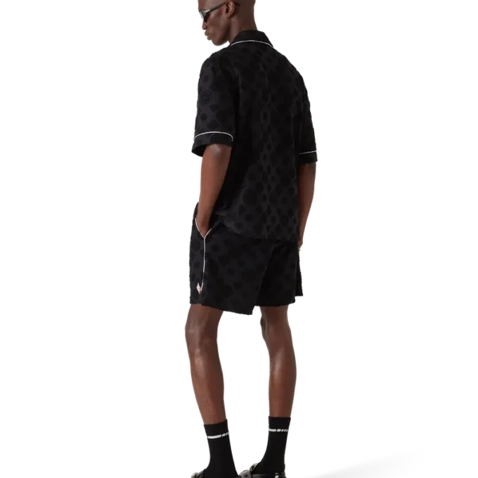 Pantaloncini in spugna con monogramma