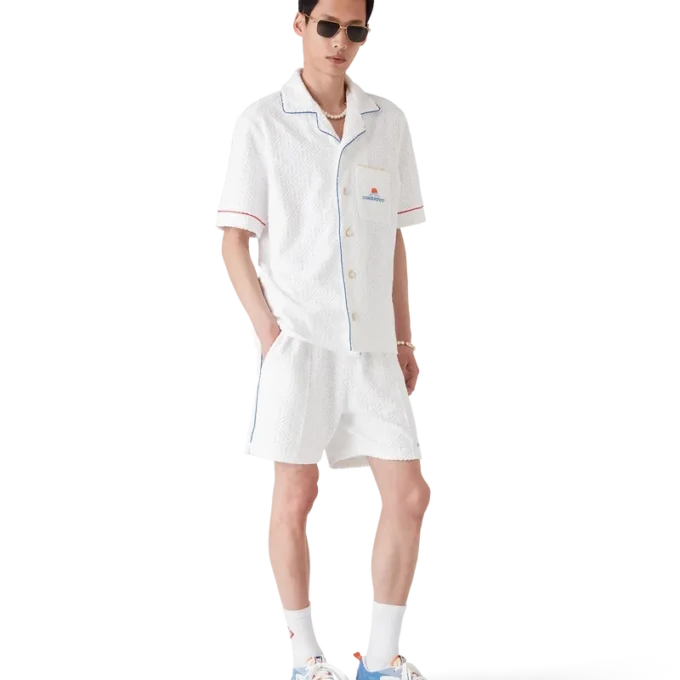 Pantaloncini in spugna jacquard Monogram