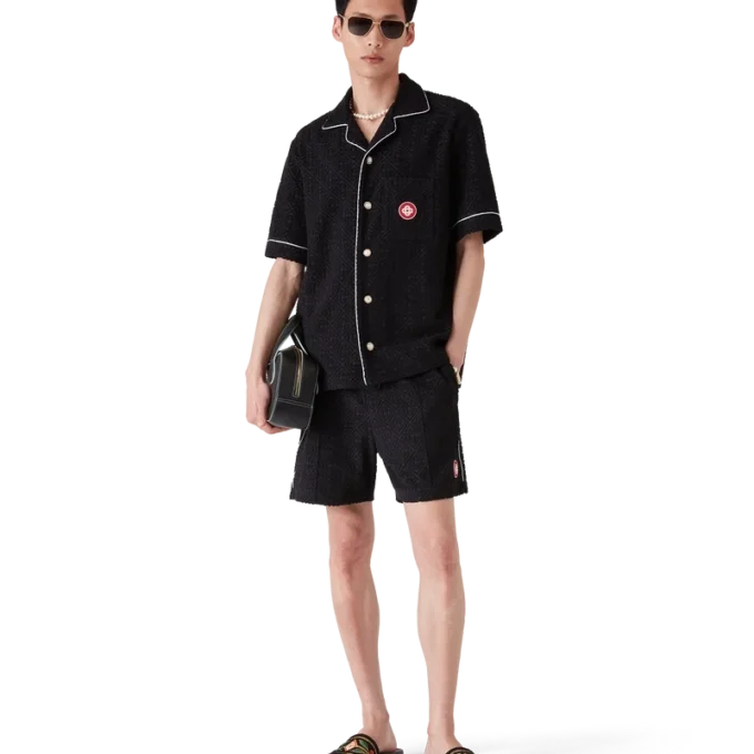 Pantaloncini in spugna jacquard Monogram