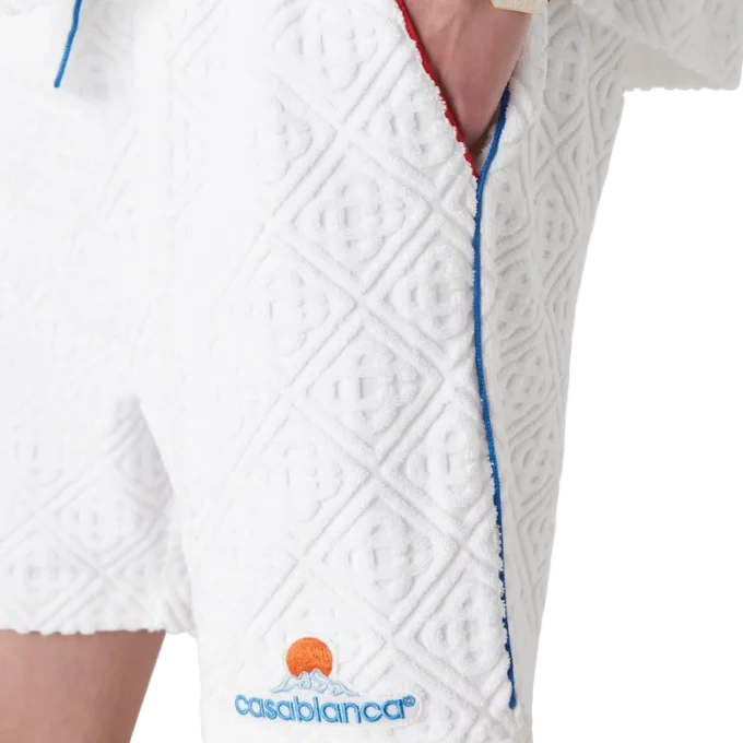 Pantaloncini in spugna jacquard Monogram