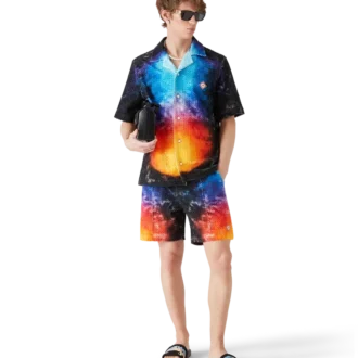 Pantaloncini in spugna sfumato