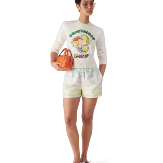 Pantaloncini in twill di seta Candy Icons