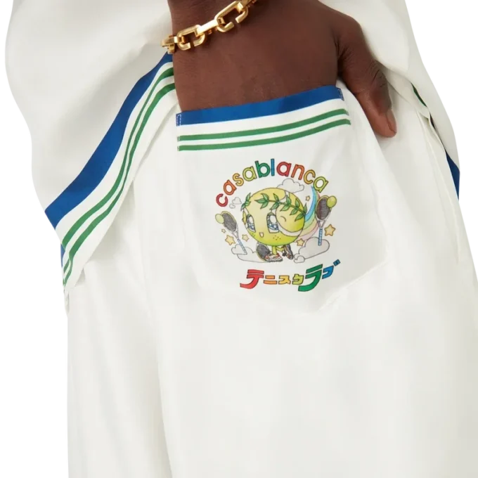 Pantaloncini in twill di seta Tennis Club Icon