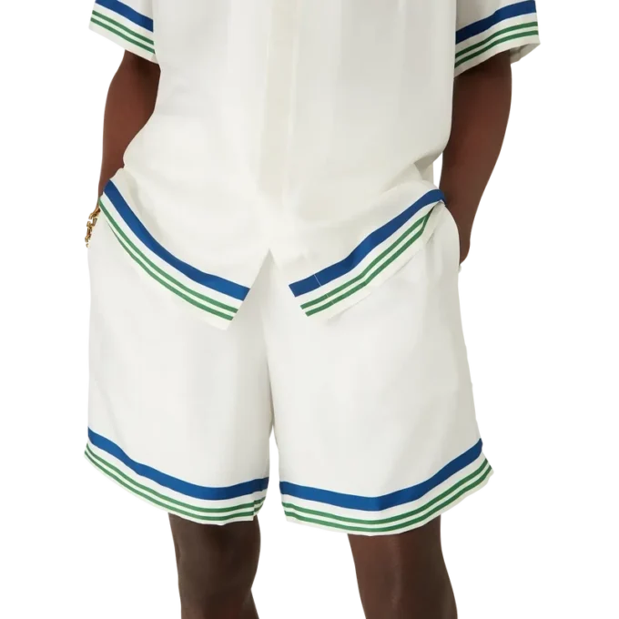 Pantaloncini in twill di seta Tennis Club Icon