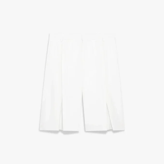 Pantaloncini larghi a pieghe bianchi