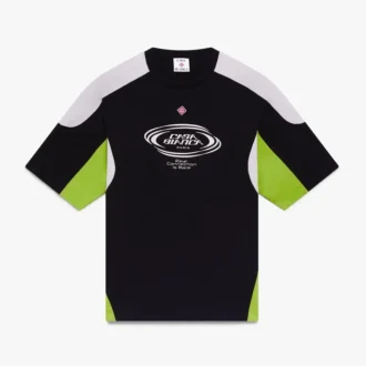 Pantaloncini oversize a maniche corte con blocchi di colore