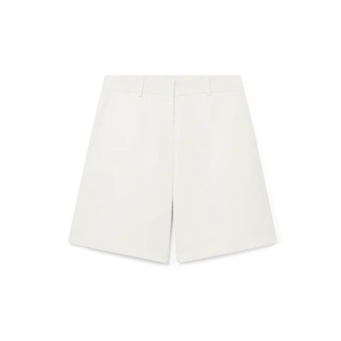 Pantaloncini sartoriali in lana dal taglio morbido