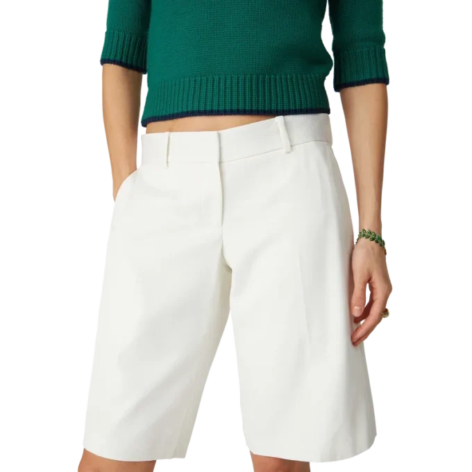 Pantaloncini sartoriali in lana dal taglio morbido