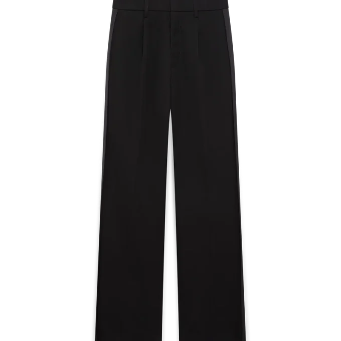 Pantaloni a pieghe in lana