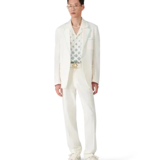 Pantaloni a pieghe in lino