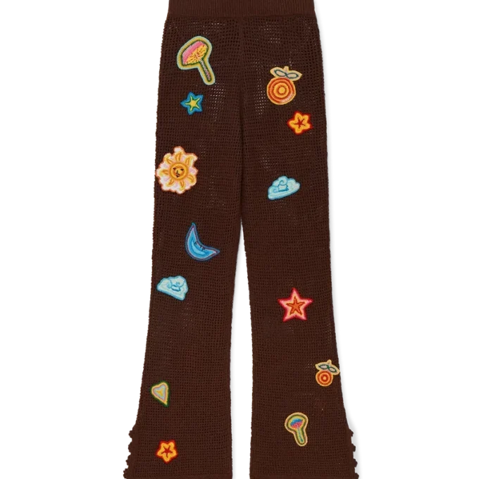 Pantaloni all’uncinetto con motivi