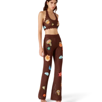 Pantaloni all’uncinetto con motivi