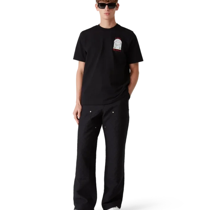 Pantaloni cargo in jacquard