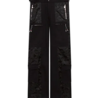 Pantaloni cargo in nylon con stampa mimetica Mountain