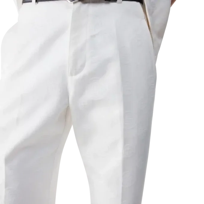 Pantaloni chino bianchi Monogram
