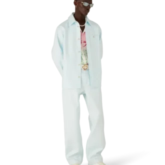 Camicia a maniche lunghe in cotone con monogramma