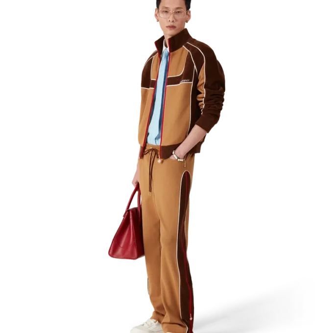 Pantaloni da tuta con inserti in ciniglia