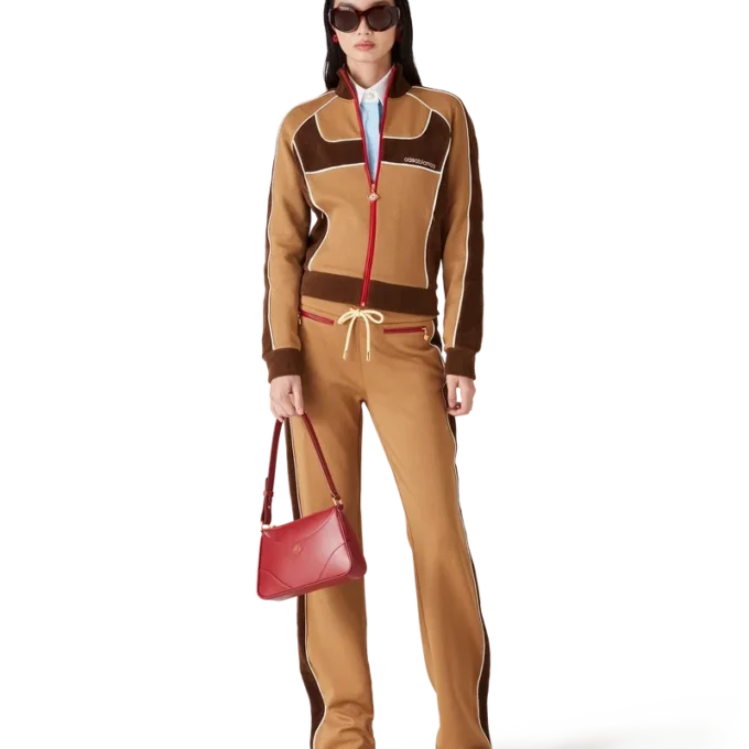 Pantaloni da tuta con inserti in ciniglia