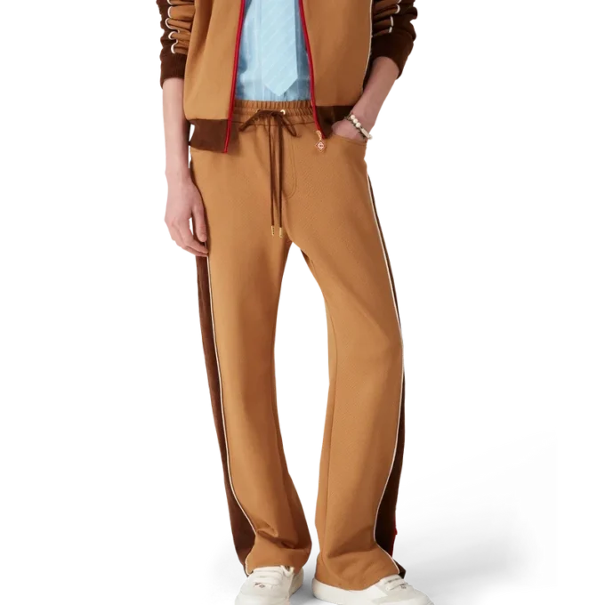 Pantaloni da tuta con inserti in ciniglia