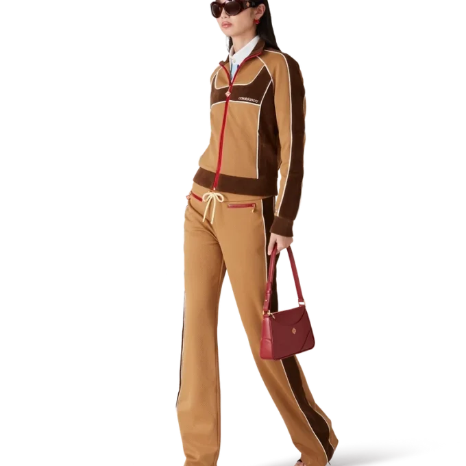 Pantaloni da tuta con inserti in ciniglia