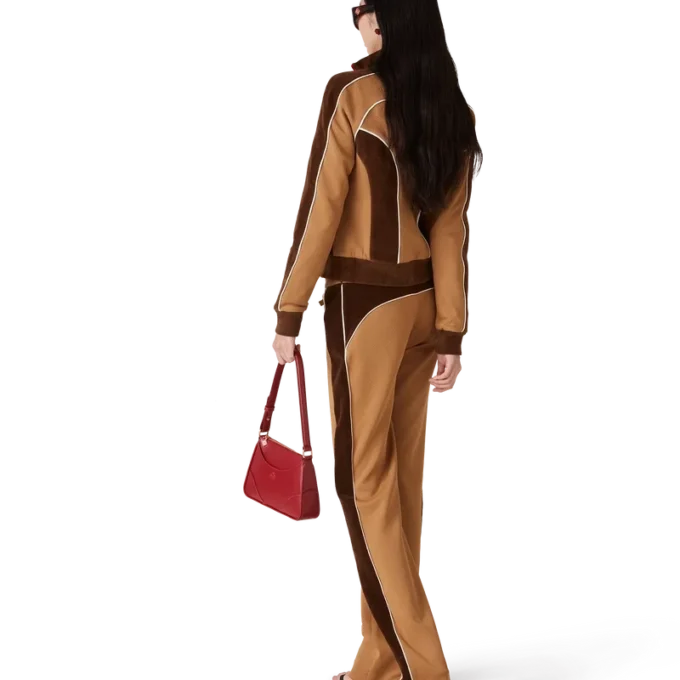 Pantaloni da tuta con inserti in ciniglia