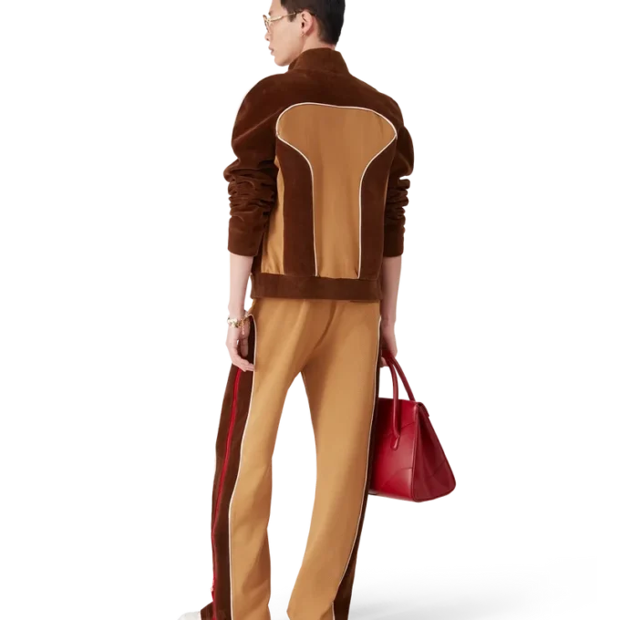 Pantaloni da tuta con inserti in ciniglia