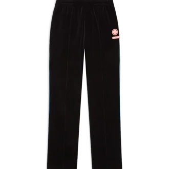 Pantaloni da tuta in velluto con bordino sfumato