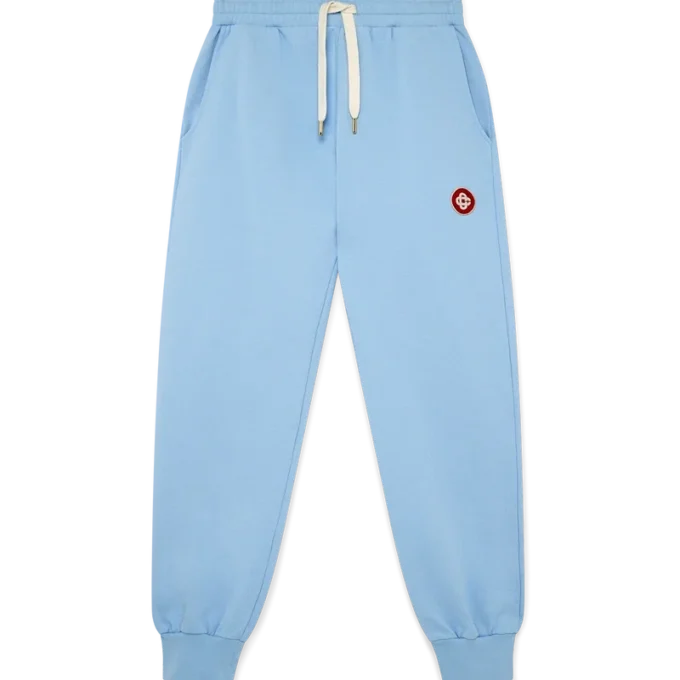 Pantaloni della tuta con toppa con logo blu