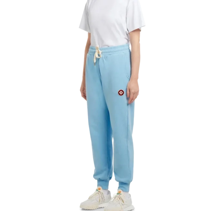 Pantaloni della tuta con toppa con logo blu