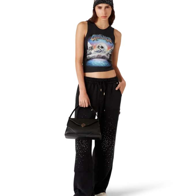 Pantaloni della tuta La Pramonition con decorazioni in cristallo