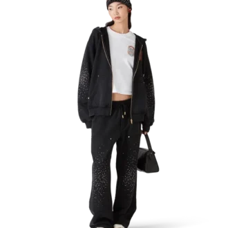 Pantaloni della tuta La Pramonition con decorazioni in cristallo