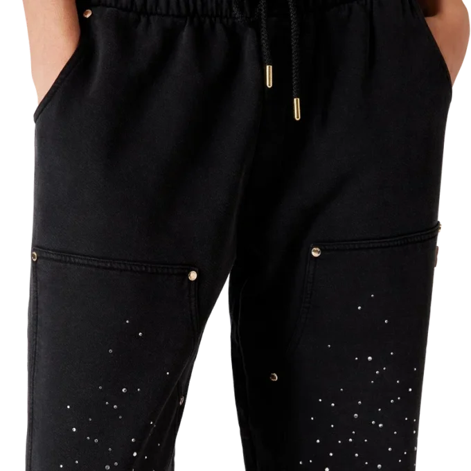 Pantaloni della tuta La Pramonition con decorazioni in cristallo