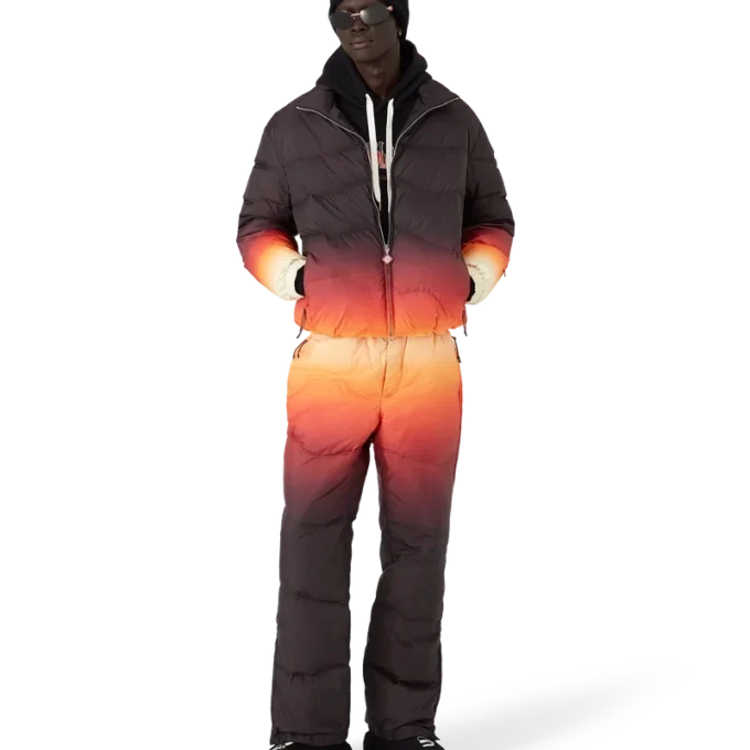 Pantaloni imbottiti in nylon sfumato