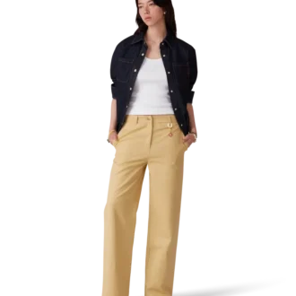 Pantaloni in cotone jacquard con monogramma