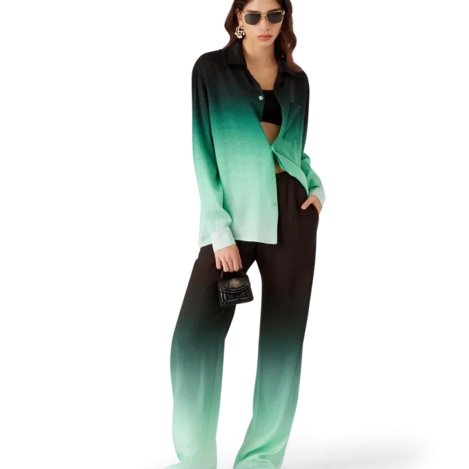 Pantaloni in jacquard Ping Pong sfumato