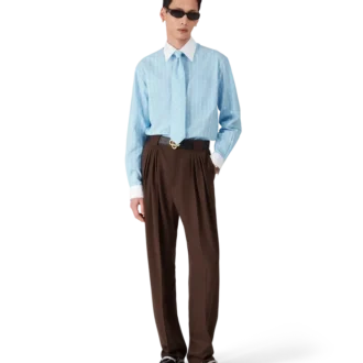 Pantaloni in lana a cinque pieghe