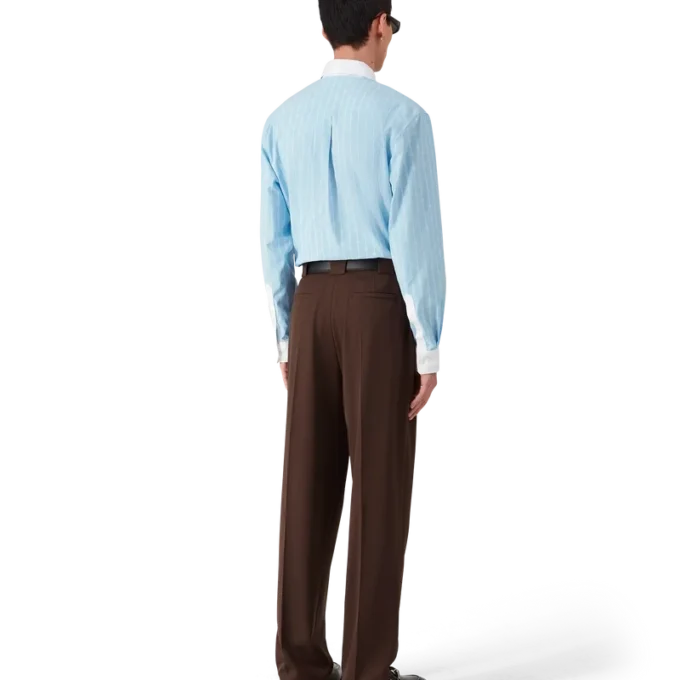 Pantaloni in lana a cinque pieghe