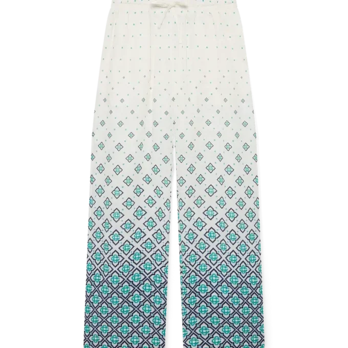 Pantaloni in lino con Monogram sfumato