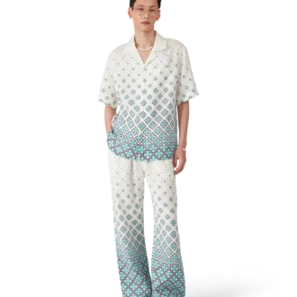 Pantaloni in lino con Monogram sfumato