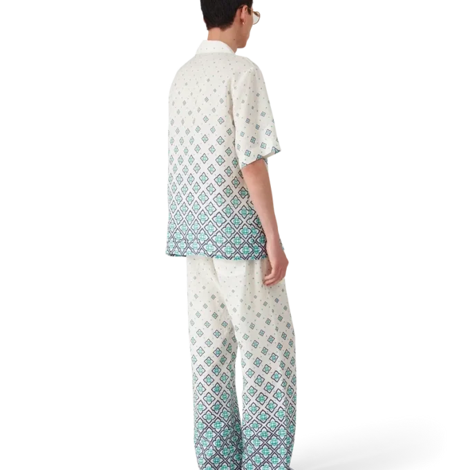 Pantaloni in lino con Monogram sfumato