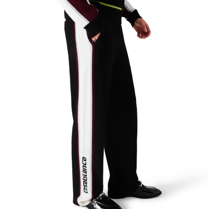 Pantaloni in maglia merino a righe Pantaloni in maglia merino a righe