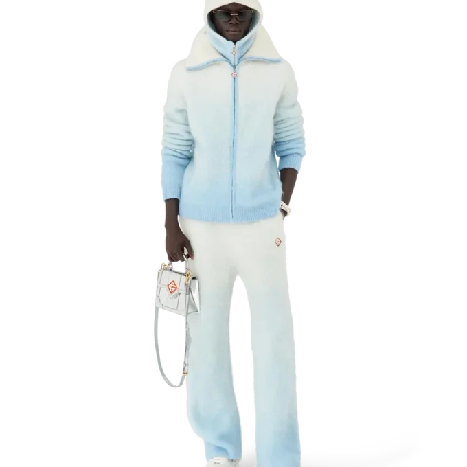 Pantaloni in mohair con sfumatura soffice