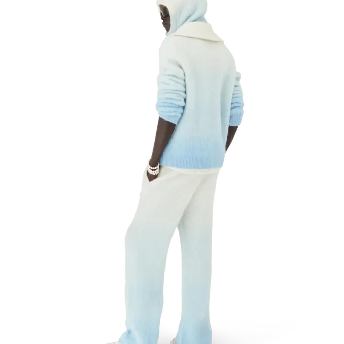 Pantaloni in mohair con sfumatura soffice