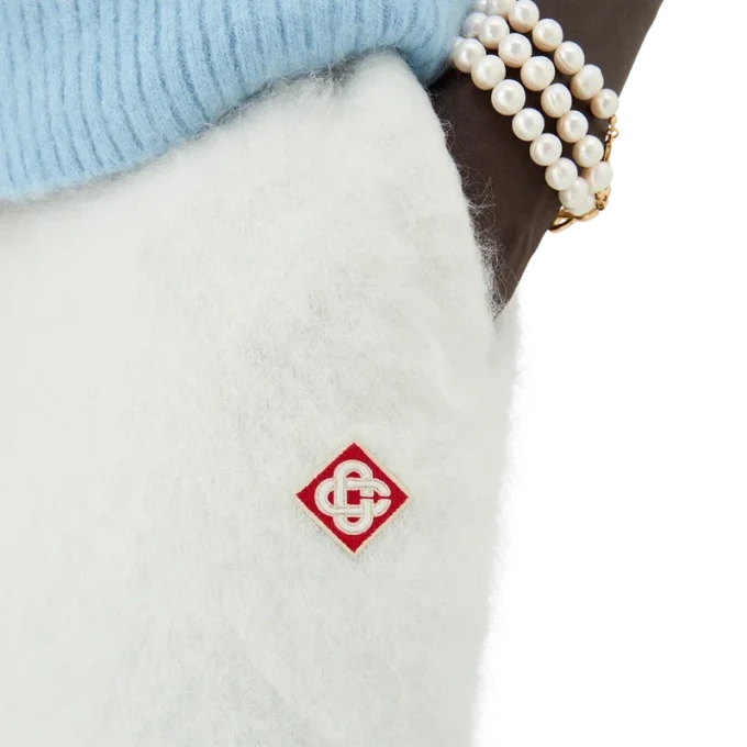 Pantaloni in mohair con sfumatura soffice